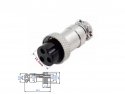 Signaalconnector Aviation GX16  3 pins male/female